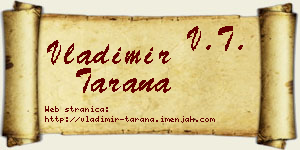 Vladimir Tarana vizit kartica